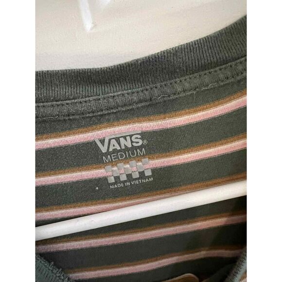 VANS mens retro striped color block t-shirt medium - Picture 5 of 5